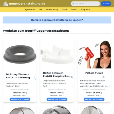 Screenshot gegenveranstaltung.de