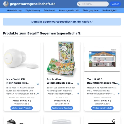 Screenshot gegenwartsgesellschaft.de