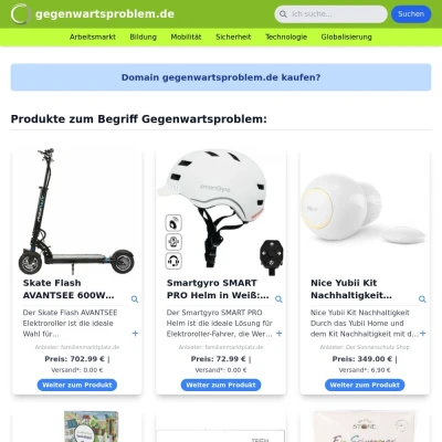 Screenshot gegenwartsproblem.de