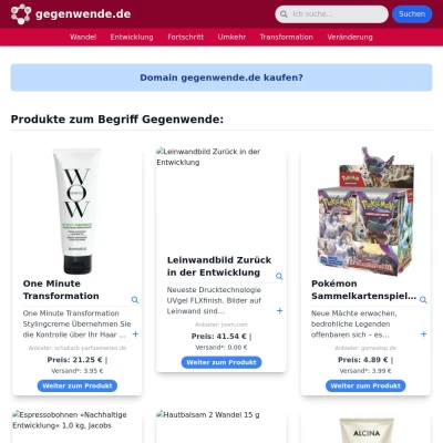 Screenshot gegenwende.de