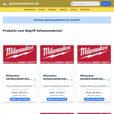 Screenshot gehaeusedeckel.de