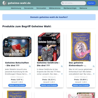 Screenshot geheime-wahl.de