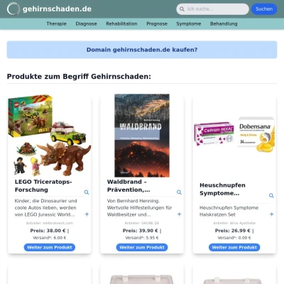 Screenshot gehirnschaden.de