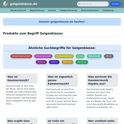 Screenshot geigenklasse.de