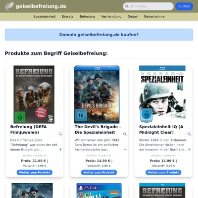 Screenshot geiselbefreiung.de