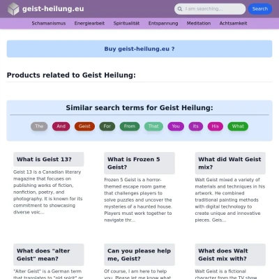 Screenshot geist-heilung.eu