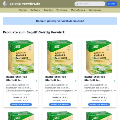 Screenshot geistig-verwirrt.de