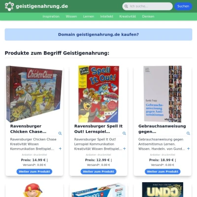 Screenshot geistigenahrung.de