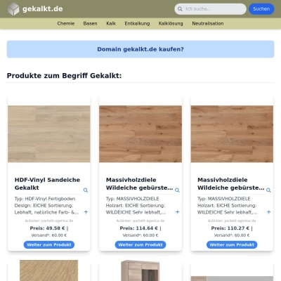 Screenshot gekalkt.de