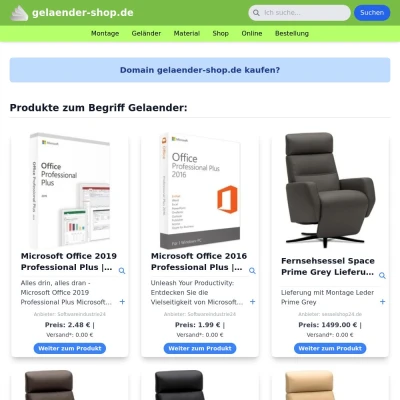 Screenshot gelaender-shop.de