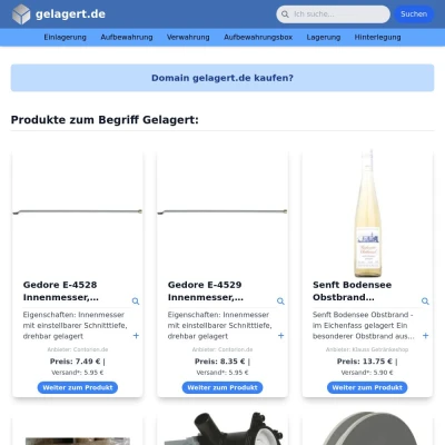 Screenshot gelagert.de