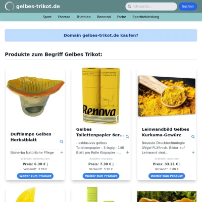 Screenshot gelbes-trikot.de