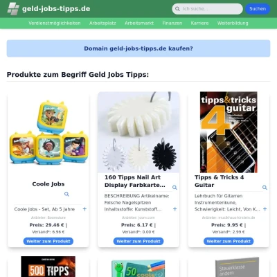 Screenshot geld-jobs-tipps.de