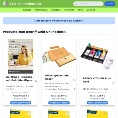 Screenshot geld-onlinecheck.de