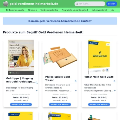 Screenshot geld-verdienen-heimarbeit.de