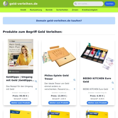 Screenshot geld-verleihen.de