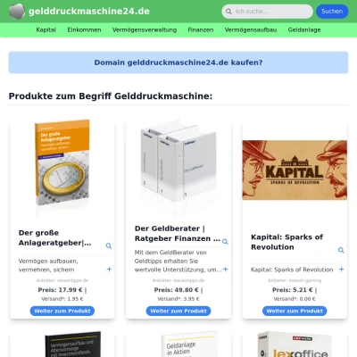 Screenshot gelddruckmaschine24.de