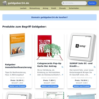 Screenshot geldgeber24.de