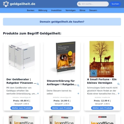 Screenshot geldgeilheit.de
