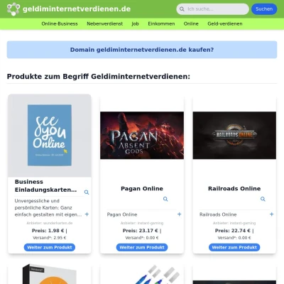 Screenshot geldiminternetverdienen.de