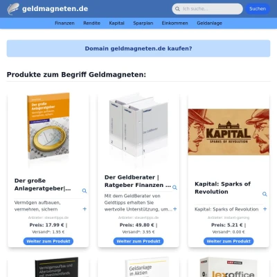 Screenshot geldmagneten.de