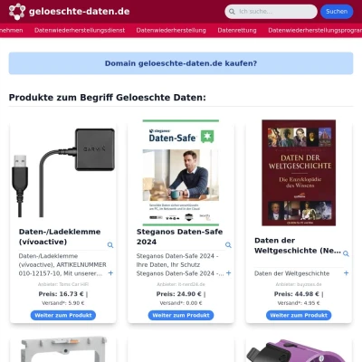 Screenshot geloeschte-daten.de