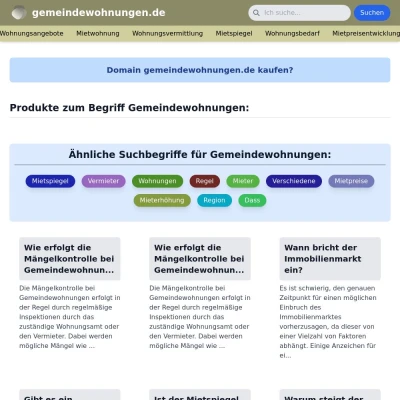 Screenshot gemeindewohnungen.de