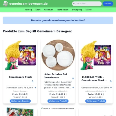 Screenshot gemeinsam-bewegen.de