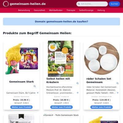 Screenshot gemeinsam-heilen.de