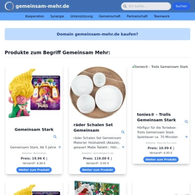 Screenshot gemeinsam-mehr.de
