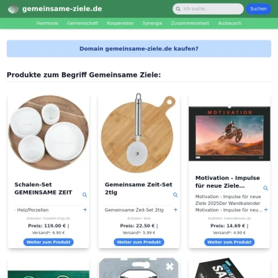 Screenshot gemeinsame-ziele.de