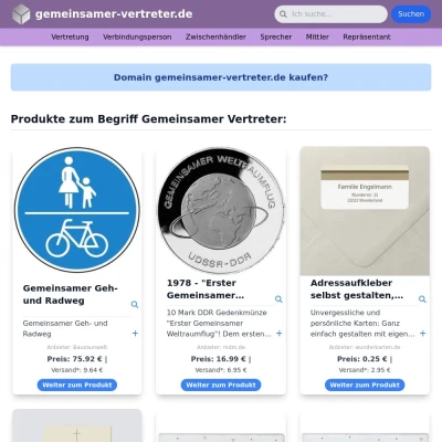 Screenshot gemeinsamer-vertreter.de