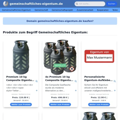 Screenshot gemeinschaftliches-eigentum.de