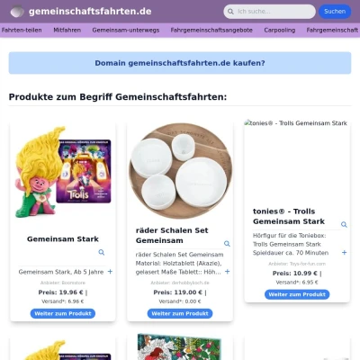 Screenshot gemeinschaftsfahrten.de