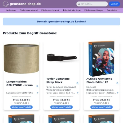 Screenshot gemstone-shop.de