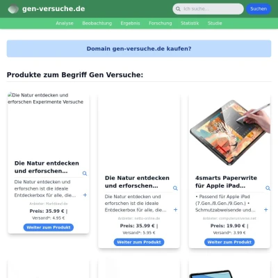 Screenshot gen-versuche.de