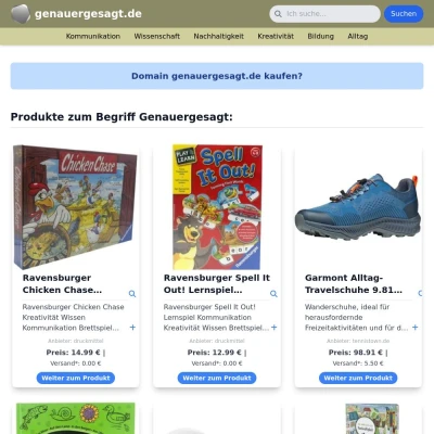 Screenshot genauergesagt.de