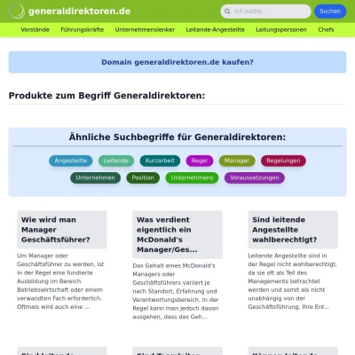 Screenshot generaldirektoren.de