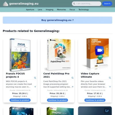 Screenshot generalimaging.eu