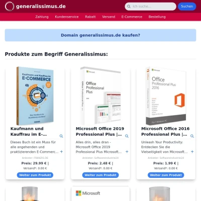 Screenshot generalissimus.de