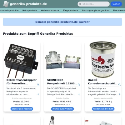 Screenshot generika-produkte.de