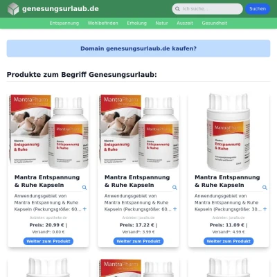 Screenshot genesungsurlaub.de