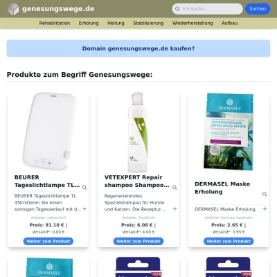 Screenshot genesungswege.de