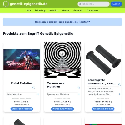 Screenshot genetik-epigenetik.de