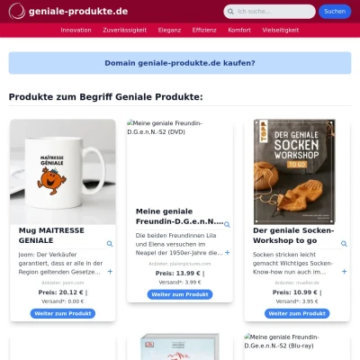 Screenshot geniale-produkte.de