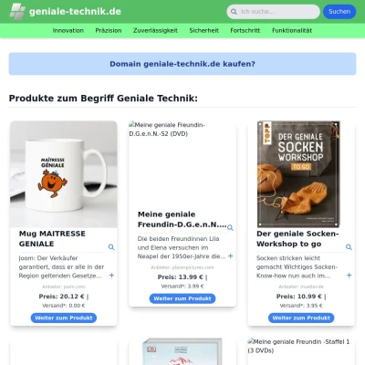 Screenshot geniale-technik.de