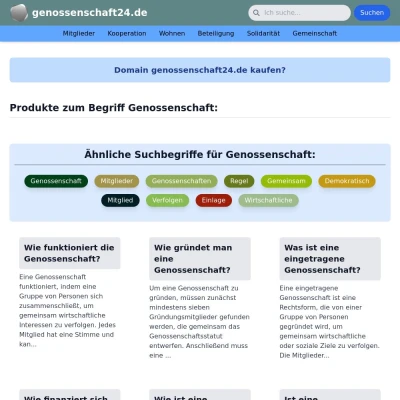 Screenshot genossenschaft24.de