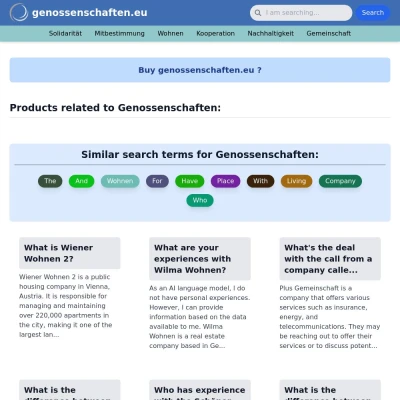 Screenshot genossenschaften.eu