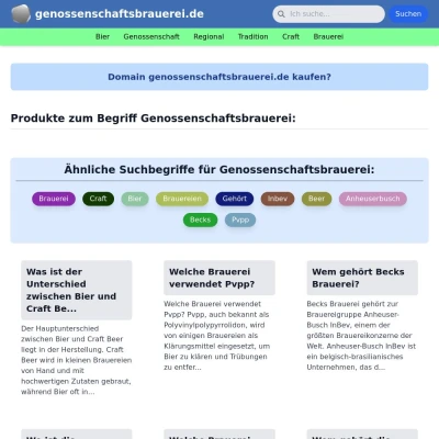 Screenshot genossenschaftsbrauerei.de