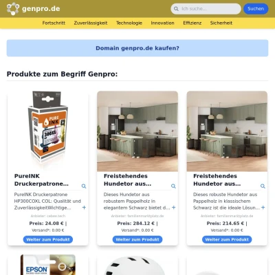 Screenshot genpro.de